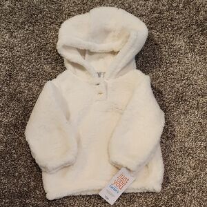 NWT White Fleece Hoodie